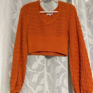 Orange crochet top
